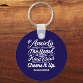 Christian Encouragement Quote – Anxiety & Kindness Schlüsselanhänger (Rückseite)