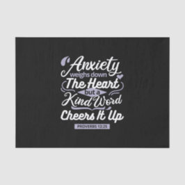 Christian Encouragement Quote – Anxiety & Kindness Seidenpapier