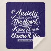 Christian Encouragement Quote – Anxiety & Kindness Sherpadecke (Vorderseite)
