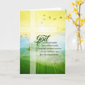 Christian Encouragement Summer Meadow and Cross Karte (Gelbe Blume)