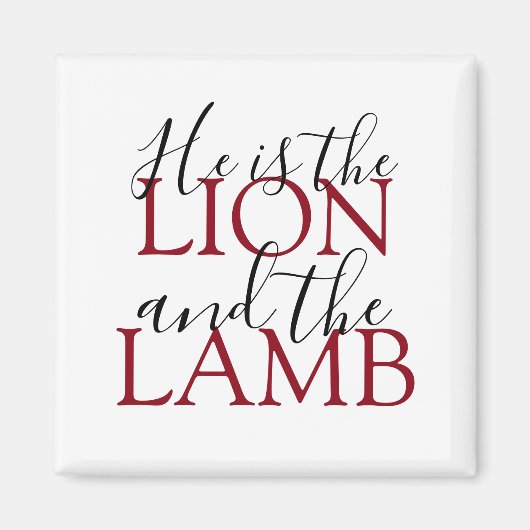 Christian Faith He is The Lion and The Lamb Magnet (Vorne)