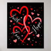 Christian Faith Hope Love Hearts Religious Valenti Poster (Vorne)