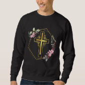 Christian Faith Jesus Catholic Religion cross in f Sweatshirt (Vorderseite)