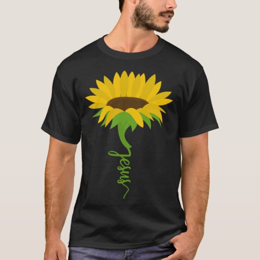 Christian Faith Jesus Flower Yellow Sunflower Evan T-Shirt (Vorderseite)