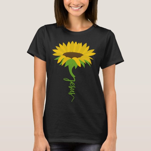 Christian Faith Jesus Flower Yellow Sunflower Evan T-Shirt (Vorderseite)