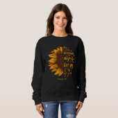 Christian Faith Love Sunflower Scripture Religious Sweatshirt (Vorne ganz)