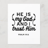 Christian Faith Quote – Trust in God Psalm 91:2 Flyer (Hinten)
