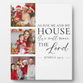 Christian Family Photo Joshua 24:15 Bible Verse Fotoplatte (Vorderseite)