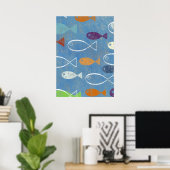 Christian Fish Art Poster (Heimbüro)