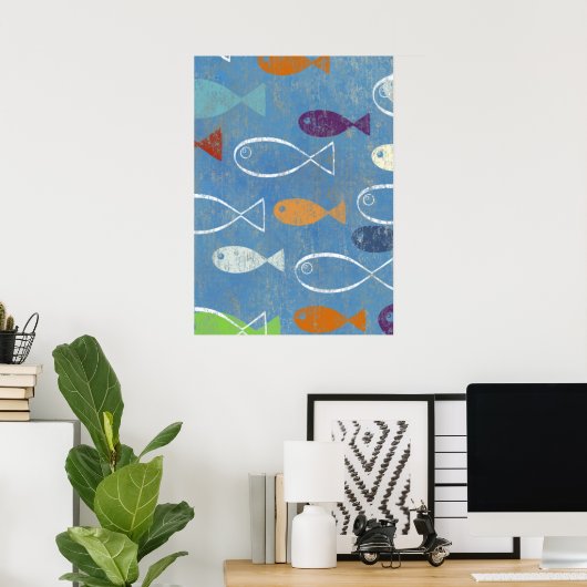 Christian Fish Art Poster (Heimbüro)