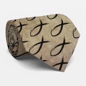 Christian Fish Christianity Custom Necktie Krawatte (Gerollt)