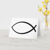 Christian Fish (Ichthys) Symbol Karte (Gelbe Blume)