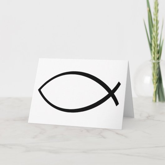 Christian Fish (Ichthys) Symbol Karte (Vorderseite)