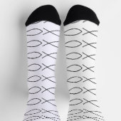 Christian Fish Symbol Ichthys Thunder_Cove Socken (Oben)