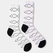 Christian Fish Symbol Ichthys Thunder_Cove Socken (Rechts)