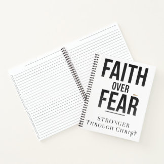 Christian Fitness Journal – Faith Over Fear Workou Notizblock