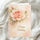 Christian Floral Birthday Card Blush Rose Karte