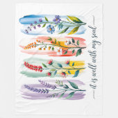 Christian Floral Frequency Custom Fleece Blanket  (Vorderseite)