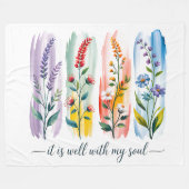 Christian Floral Frequency Custom Fleece Blanket (Vorderseite (Horizontal))