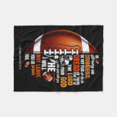 Christian Football Deuteronomy 31 6 Bible Christia Fleecedecke (Vorderseite (Horizontal))