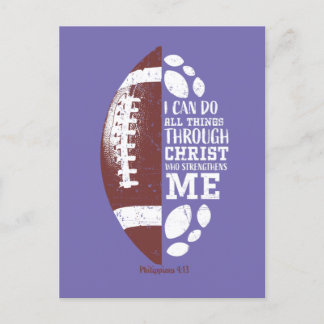 Christian Football Gifts Teen Boys Kids Men Religi Postkarte