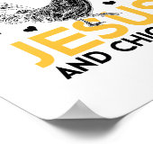 Christian Funny Religious Farmer Women Gift Jesus Poster (Ecke)