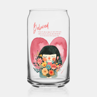 Christian Gift glass with encouraging Bible Verse Dosenglas