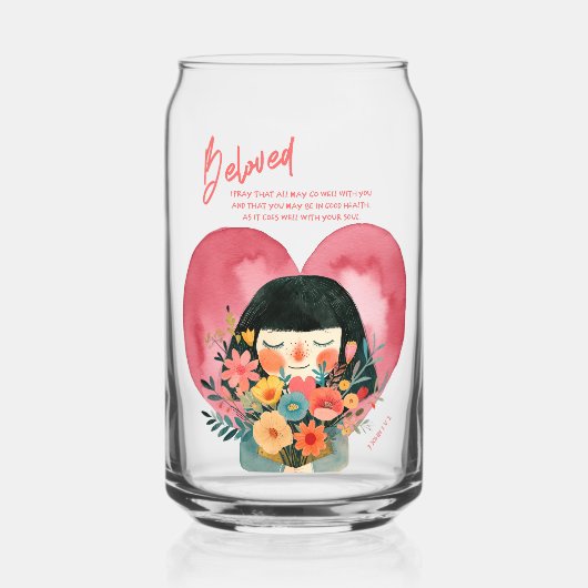 Christian Gift glass with encouraging Bible Verse Dosenglas (Rückseite)