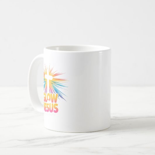 Christian Glow For Jesus Let Your Light Shine Fait Kaffeetasse (Vorderseite Links)