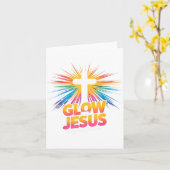 Christian Glow For Jesus Let Your Light Shine Fait Karte (Gelbe Blume)