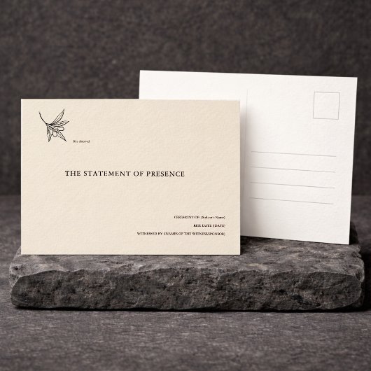 Christian God Parent/Sponsor Keepsake Postkarte