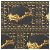 Christian Gold Black Monochrome Decor Fabric By Ya Stoff (Nahaufnahme)