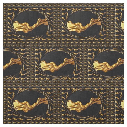 Christian Gold Black Monochrome Decor Fabric By Ya Stoff (Muster)