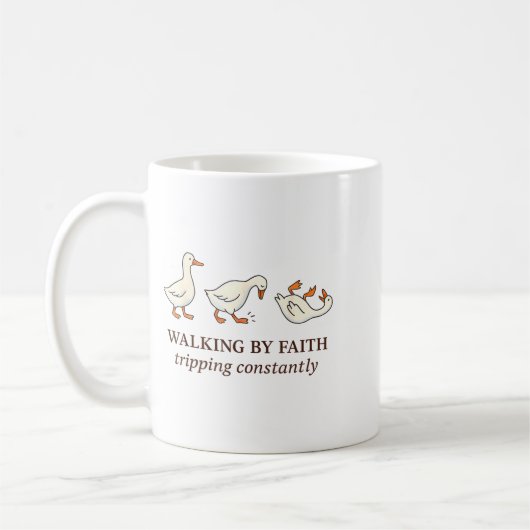 Christian Goose Walking By Faith Tripng Constantly Kaffeetasse (Links)