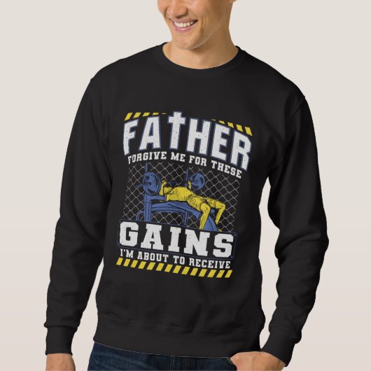 Christian gym workout powerlifting bench press sweatshirt (Vorderseite)