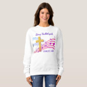 Christian HALLELUJAH CHRIST IS RISEN Easter Sweatshirt (Vorne ganz)