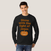 Christian Halloween Shine With The Light Of Jesus T-Shirt (Vorne ganz)