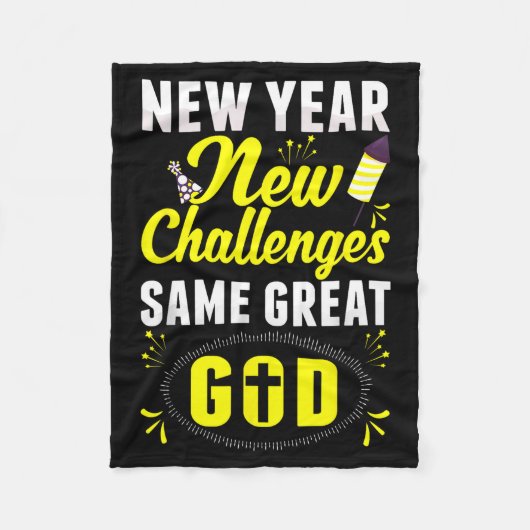 Christian Happy New Year New Challenges Same Great Fleecedecke (Vorderseite)