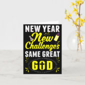 Christian Happy New Year New Challenges Same Great Karte (Gelbe Blume)
