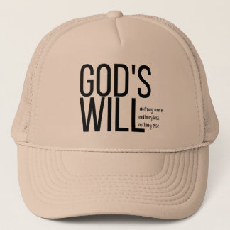 Christian Hats Christian Gifts, Gods will hat.  Truckerkappe