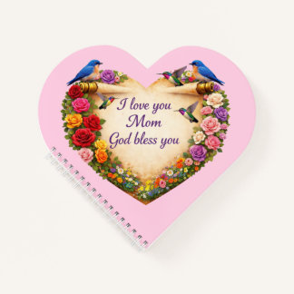 Christian Heart Spiral Notebook for Mom Notizblock