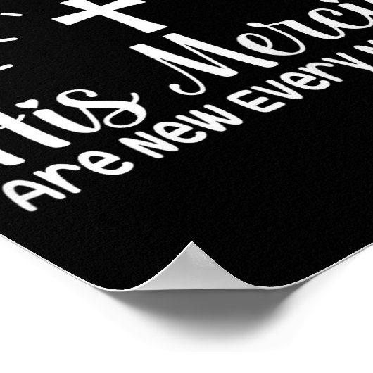 Christian His Mercies Are New Every Morning Religi Poster (Ecke)