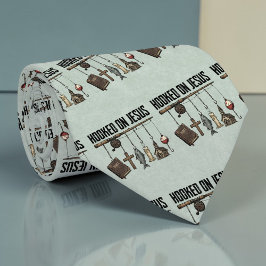Christian Hooked on Jesus Custom Necktie Krawatte