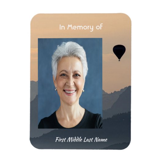 Christian Hot Air Balloon Memorial Keepsake  Magnet (Vertikal)