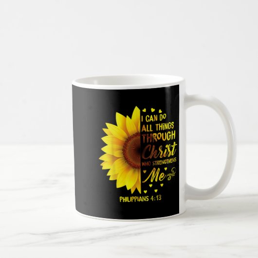 Christian I Can Do All Things Through Christ Bible Kaffeetasse (Rechts)