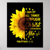 Christian I Can Do All Things Through Christ Bible Poster (Vorne)