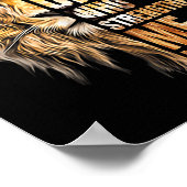 Christian I Can Do All Things Through Christ Lion Poster (Ecke)