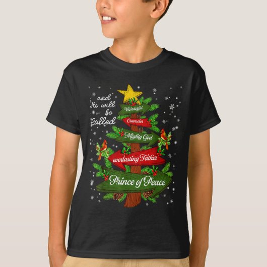 Christian Jesus Christmas Tree Pajamas Xmas Men Wo T-Shirt (Vorderseite)