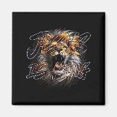 Christian Jesus Is King With Striking Lion Of Juda Magnet (Vorne)