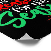 Christian Jesus Is The Reason Christmas Xmas Tree Poster (Ecke)